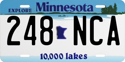MN license plate 248NCA