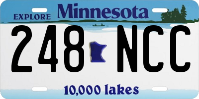MN license plate 248NCC