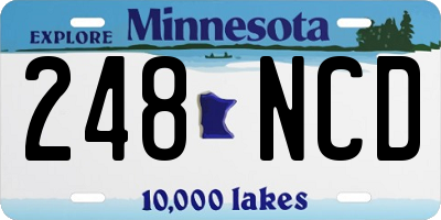 MN license plate 248NCD