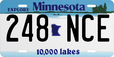 MN license plate 248NCE
