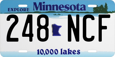 MN license plate 248NCF