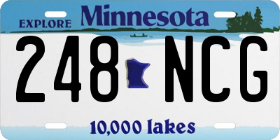 MN license plate 248NCG