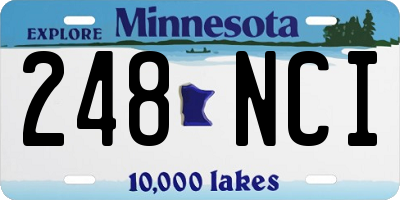 MN license plate 248NCI