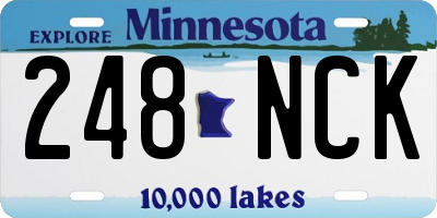 MN license plate 248NCK