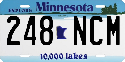 MN license plate 248NCM