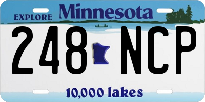 MN license plate 248NCP
