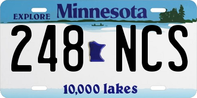 MN license plate 248NCS