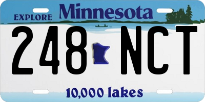 MN license plate 248NCT