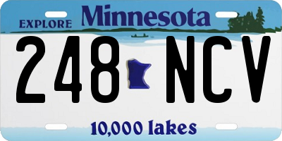 MN license plate 248NCV