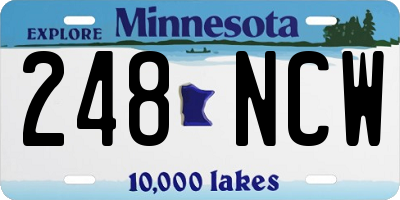 MN license plate 248NCW