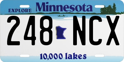MN license plate 248NCX