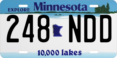 MN license plate 248NDD