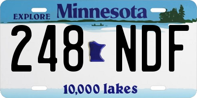 MN license plate 248NDF
