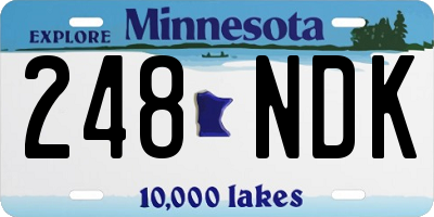 MN license plate 248NDK