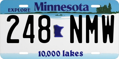 MN license plate 248NMW