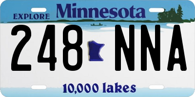 MN license plate 248NNA
