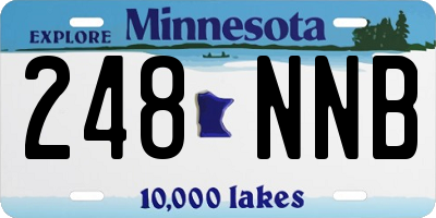 MN license plate 248NNB