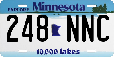 MN license plate 248NNC