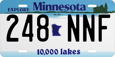 MN license plate 248NNF