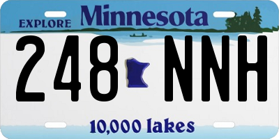 MN license plate 248NNH