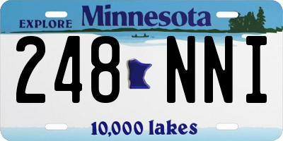 MN license plate 248NNI
