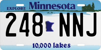 MN license plate 248NNJ