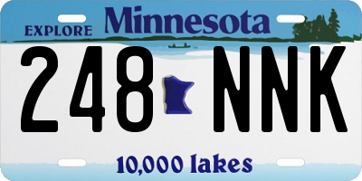 MN license plate 248NNK