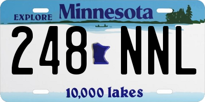 MN license plate 248NNL