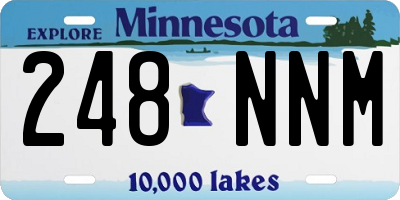 MN license plate 248NNM