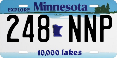 MN license plate 248NNP