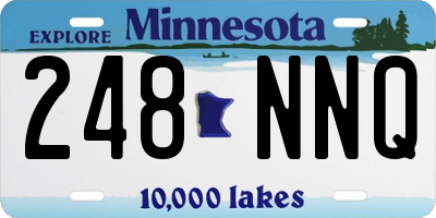 MN license plate 248NNQ