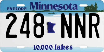 MN license plate 248NNR