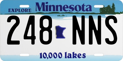 MN license plate 248NNS