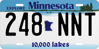MN license plate 248NNT