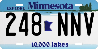MN license plate 248NNV