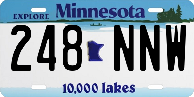 MN license plate 248NNW