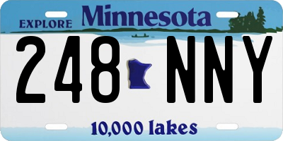 MN license plate 248NNY