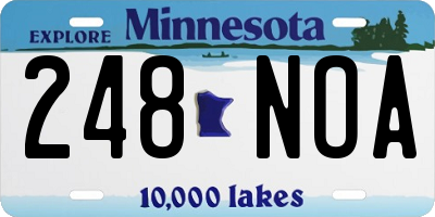 MN license plate 248NOA
