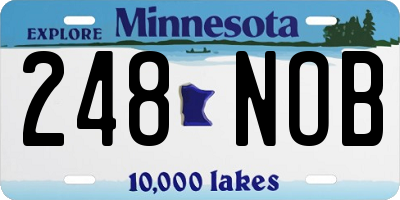 MN license plate 248NOB