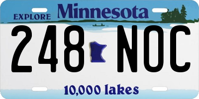 MN license plate 248NOC