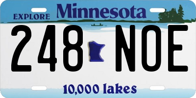 MN license plate 248NOE