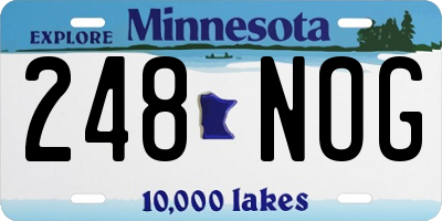 MN license plate 248NOG