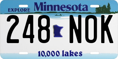 MN license plate 248NOK