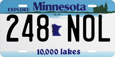 MN license plate 248NOL