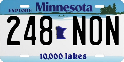 MN license plate 248NON