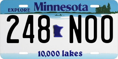 MN license plate 248NOO