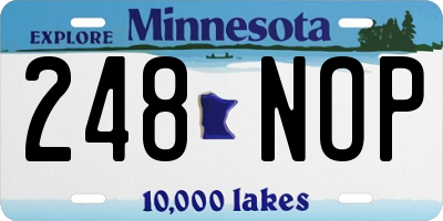 MN license plate 248NOP