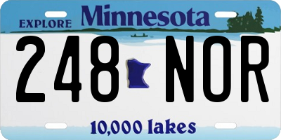 MN license plate 248NOR