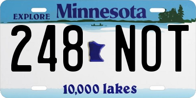 MN license plate 248NOT