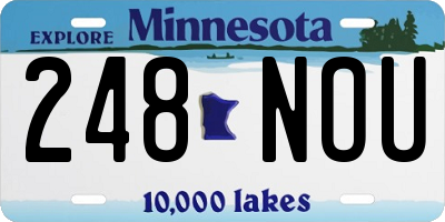 MN license plate 248NOU